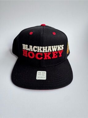 CCM Black and Red Snapback Hat with Embroidered Logo